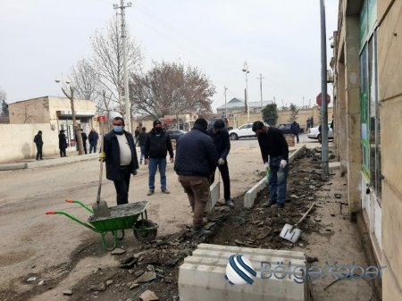 Bərdə rayonunda tikinti abdlıq işləri davam etdirilir-FOTO