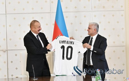 İlham Əliyev “Qarabağ”ın üzvlərini qəbul etdi - FOTOLAR