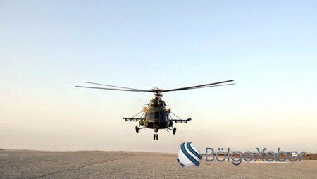 Helikopterlərlə uçuş məşqləri keçirildi (VİDEO)