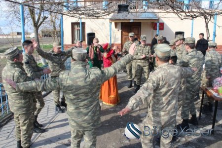 Sabirabadda yerləşən N saylı hərbi hissədə Novruz şənliyi təşkil olunub