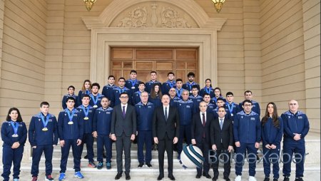 İlham Əliyev Avropa çempionatının iştirakçılarını qəbul etdi