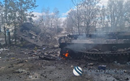 Ukrayna Baş Qərargahı: "Rəqibin 9 tankı, 18 zirehli texnikası məhv edilib"