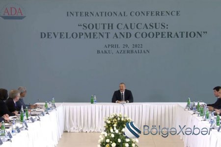 İlham Əliyevin beynəlxalq konfransın iştirakçıları ilə görüşü keçirilir - CANLI YAYIM