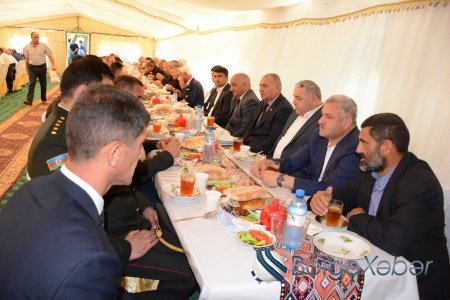 Tərtərdə Vətən müharibəsi şəhidi Qənbərli Qənbərin il mərasimi keçirilib