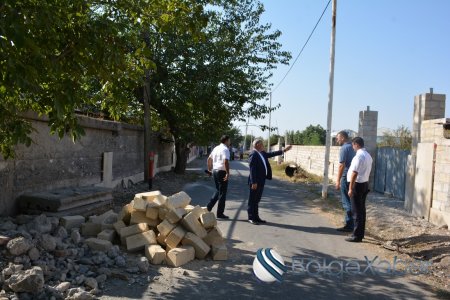 İcra başçısı şəhərin küçələrində aparılan əsaslı təmir işləri ilə yerində tanış olub