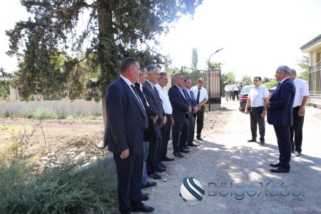 Rayon rəhbəri yeni tikilən Xoruzlu kənd tam orta məktəbində son tamamlama işləri ilə tanış olub