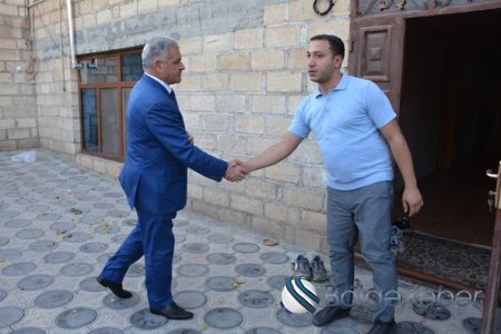 İcra başçısı mülki şəhidin ikinci ildönümü ilə əlaqədar ailəsini ziyarət edib