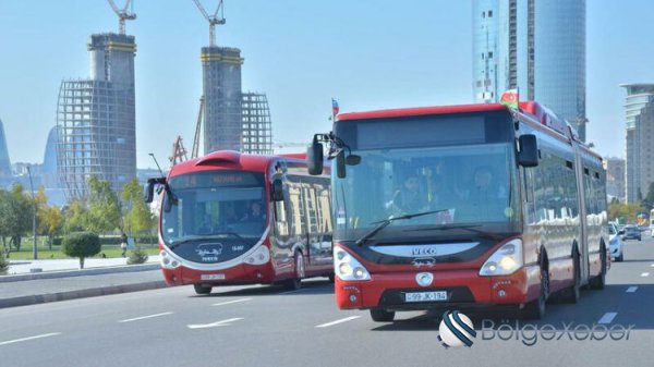 Marşrut xətti üzrə böyüktutumlu avtobuslar istifadəyə verildi