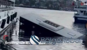 İstanbulda sərnişin avtobusu dənizə düşdü