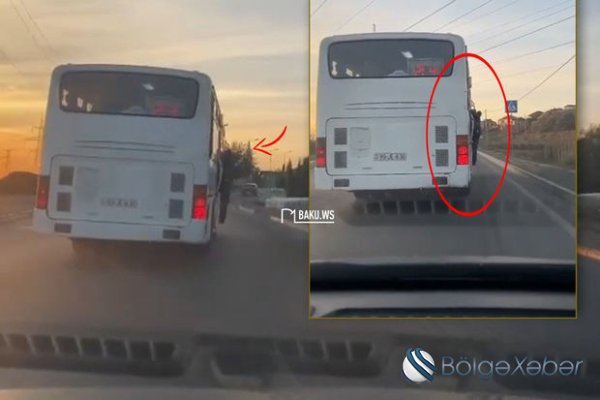 Bakıda avtobus sürücüsü sərnişinlərin həyatını heçə saydı