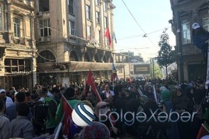 İstanbulda İsrailə etiraz aksiyası: 63 yaralı var