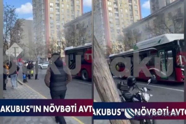 Bakıda marşrut avtobusu yandı - RƏSMİ AÇIQLAMA
