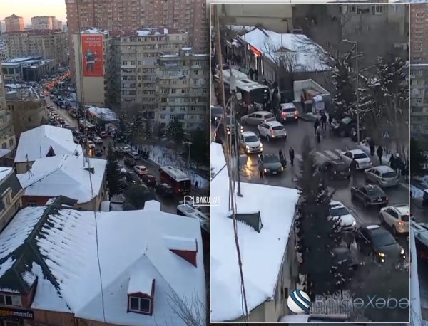 Yeni Yasamalda yol buz bağlayıb, sürücülər sərnişinləri yarıyolda düşürüblər
