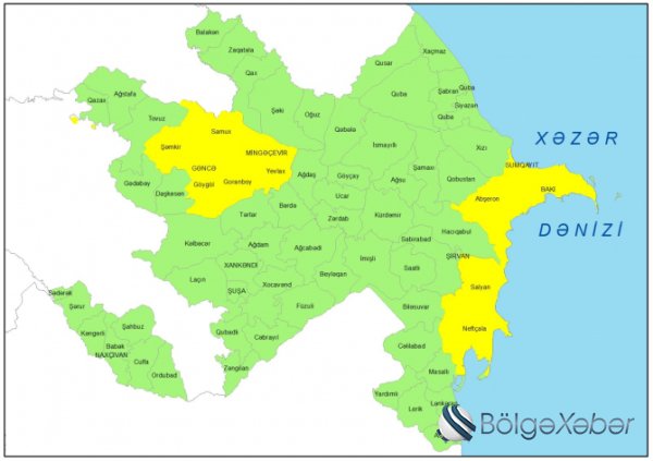 Sabahın havası ilə bağlı sarı xəbərdarlıq