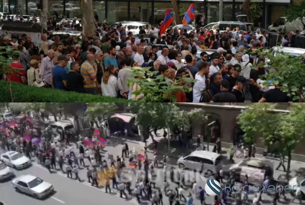 İrəvanın mərkəzində polislə etirazçılar arasında TOQQUŞMA