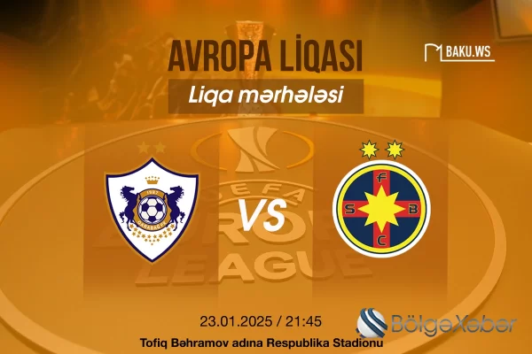 "Qarabağ" bu gün UEFA Avropa Liqasında FCSB-ni qəbul edəcək