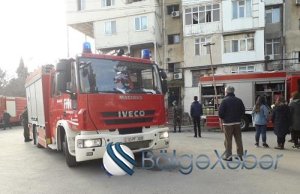 Bakıda yaşayış binasında baş verən yanğın söndürüldü