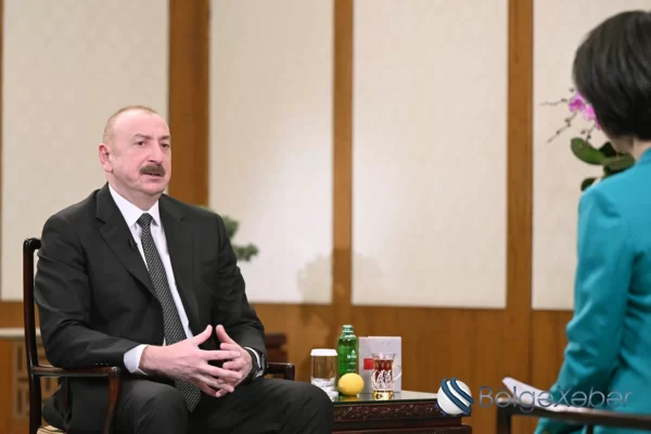 Prezident İlham Əliyev Pekində Çinin CGTN telekanalına müsahibə verib